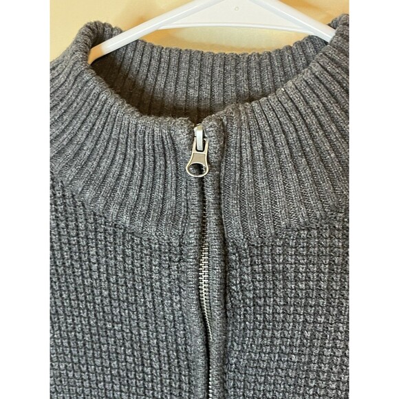 Dockers Mens XL Gray Long Sleeve 1/4 Zip Up Pullover Sweater 100% Cotton Used - Picture 4 of 5